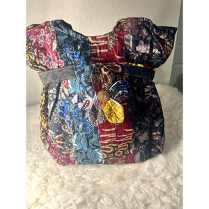 NWT Batik Parasura Indonesian Multicolored Patchwork Fabric Tote Bag
